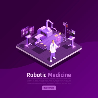 Telemedicine digital health glow isometric background composition with clinical operation room electronic equipment and human characters vector illustration