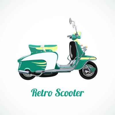 Riding scooter symbol poster template vector illustration isolated