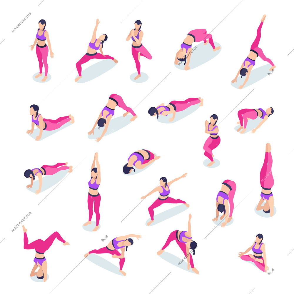 Illustration of poses from the recumbent isometric yoga program for... |  Download Scientific Diagram