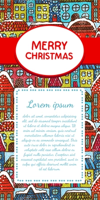 Christmas invitation card design template vector illustration