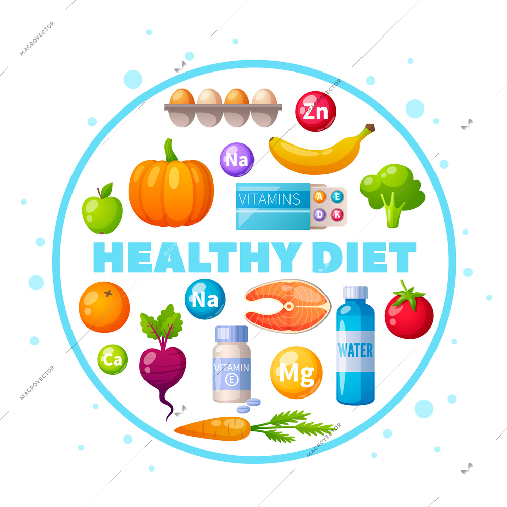 Nutritionist Healthy Eating Diet Advice Cartoon Vector