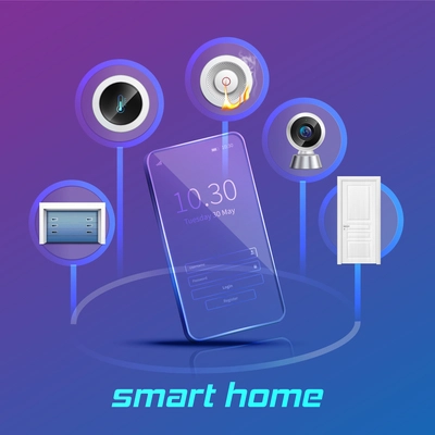 Smart house remote control electronic gadgets Vector Image