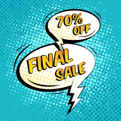 Final sale special shopping offer speech bubble vector illustration