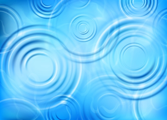 Water ripple realistic background with clear water cirle vector illustration