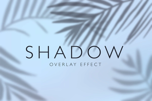 Shadow overlay effects background with tropical effect realistic vector illustration