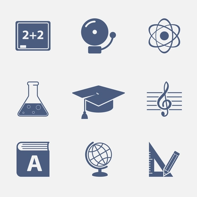 Interface elements for education website isolated vector illustration