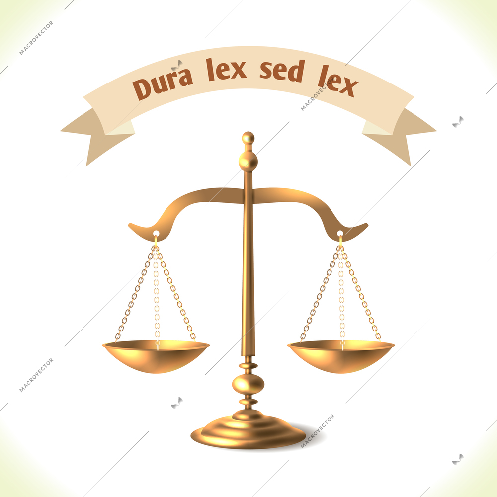 Law icon antique scales of justice isolated on white background vector illustration