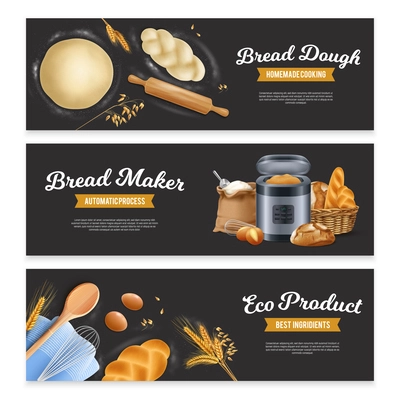 Bread Machine Kitchen Appliance Realistic Set Vector Illustration 54492 ...