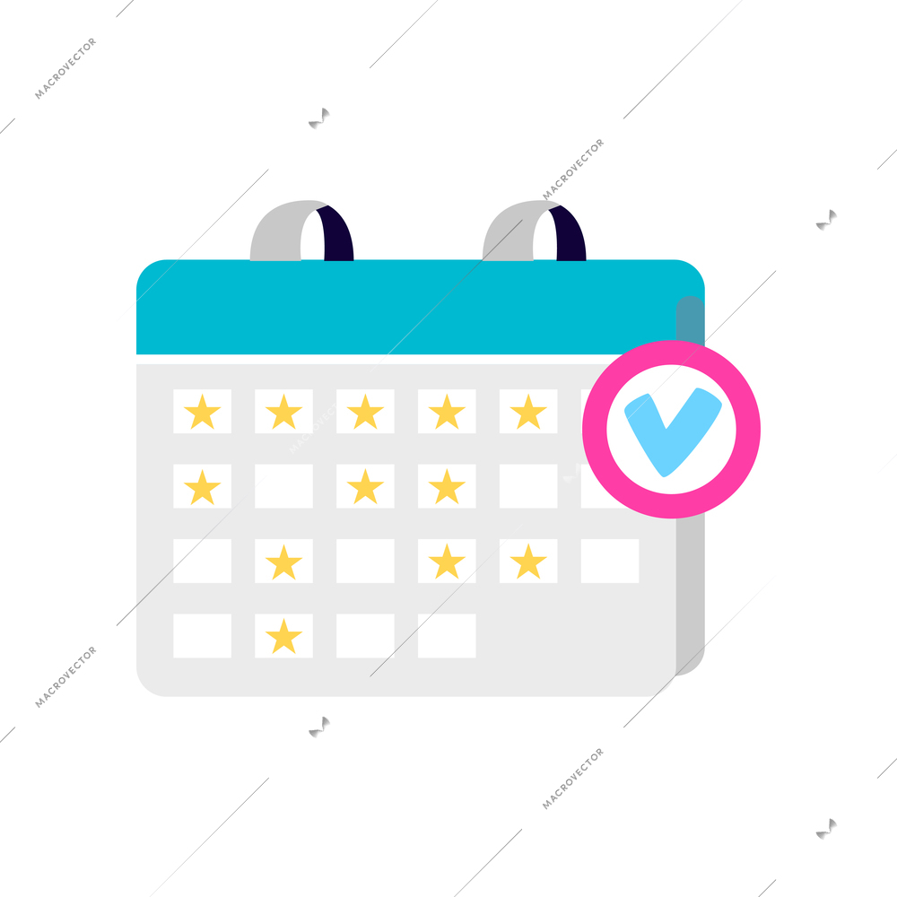 Crowdfunding composition with images of monthly calendar with star signs isolated on blank background vector illustration