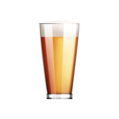 Beer realistic composition with isolated image of full glass of light beer vector illustration