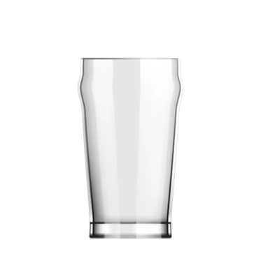 Beer realistic composition with isolated image of big beer glass vector illustration