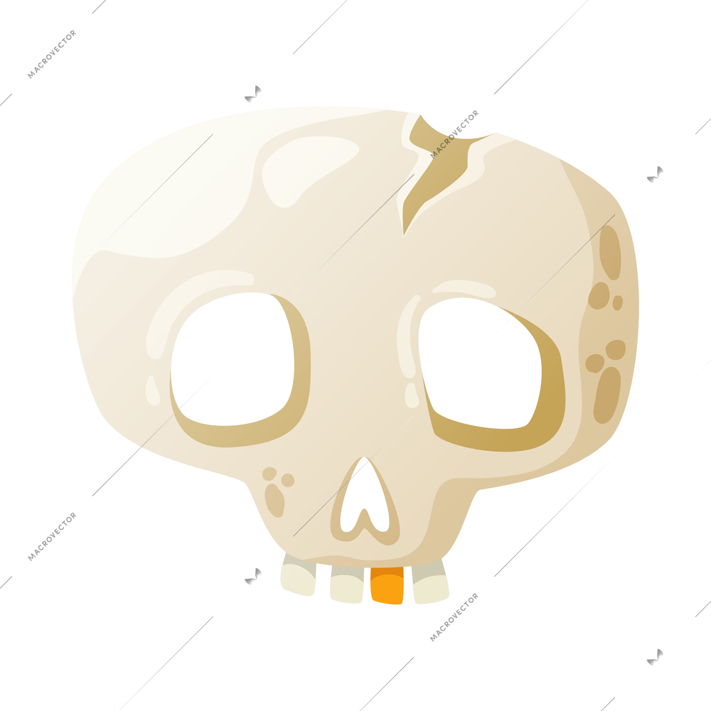 Halloween scary skull with horror symbols vector illustration