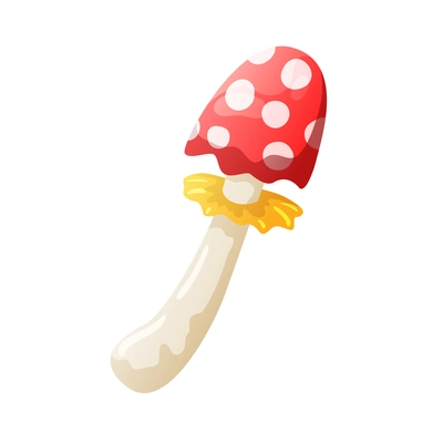 Halloween poisonous mushroom with horror symbols scary colorful vector illustration