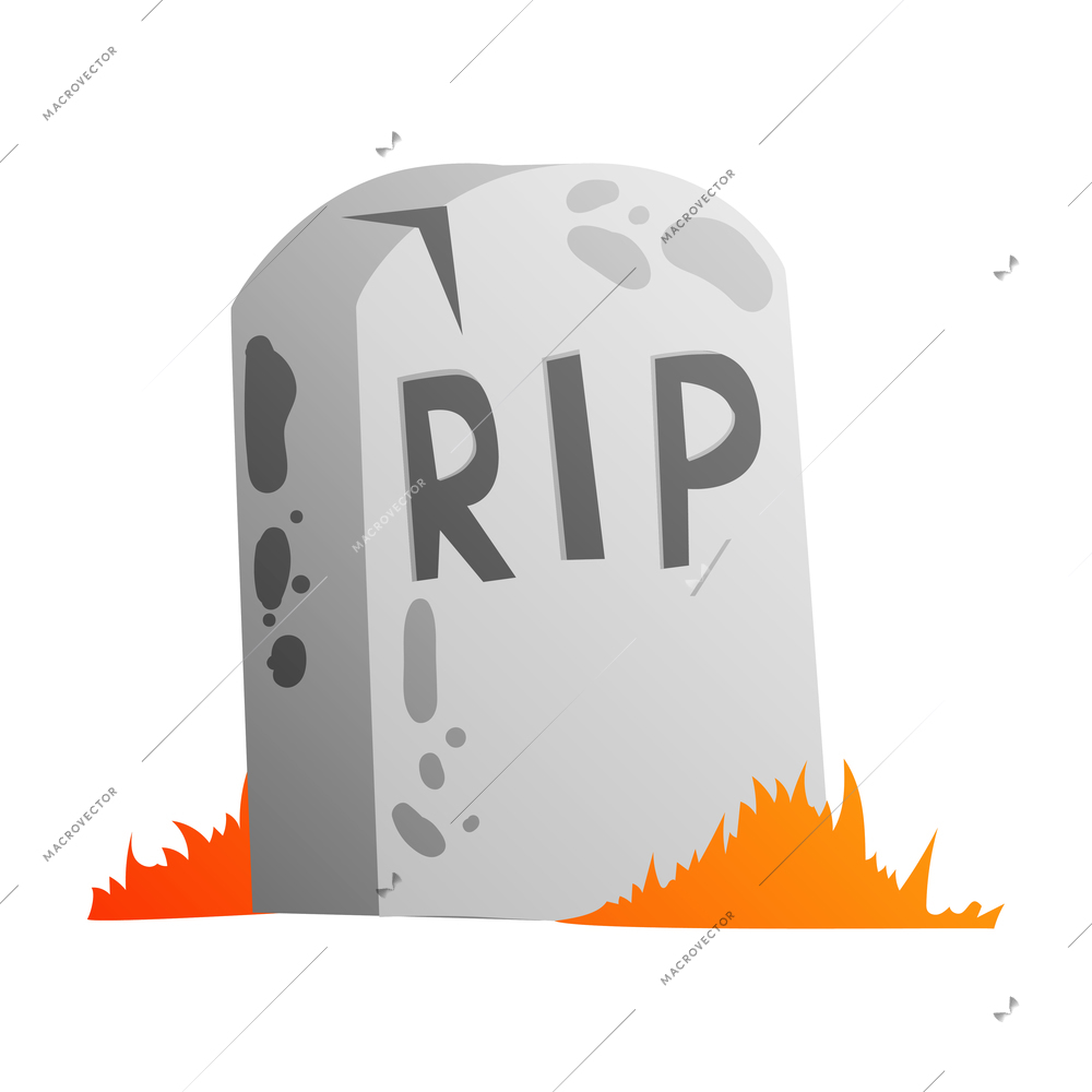 Halloween tomb and gravestone scary vector illustration