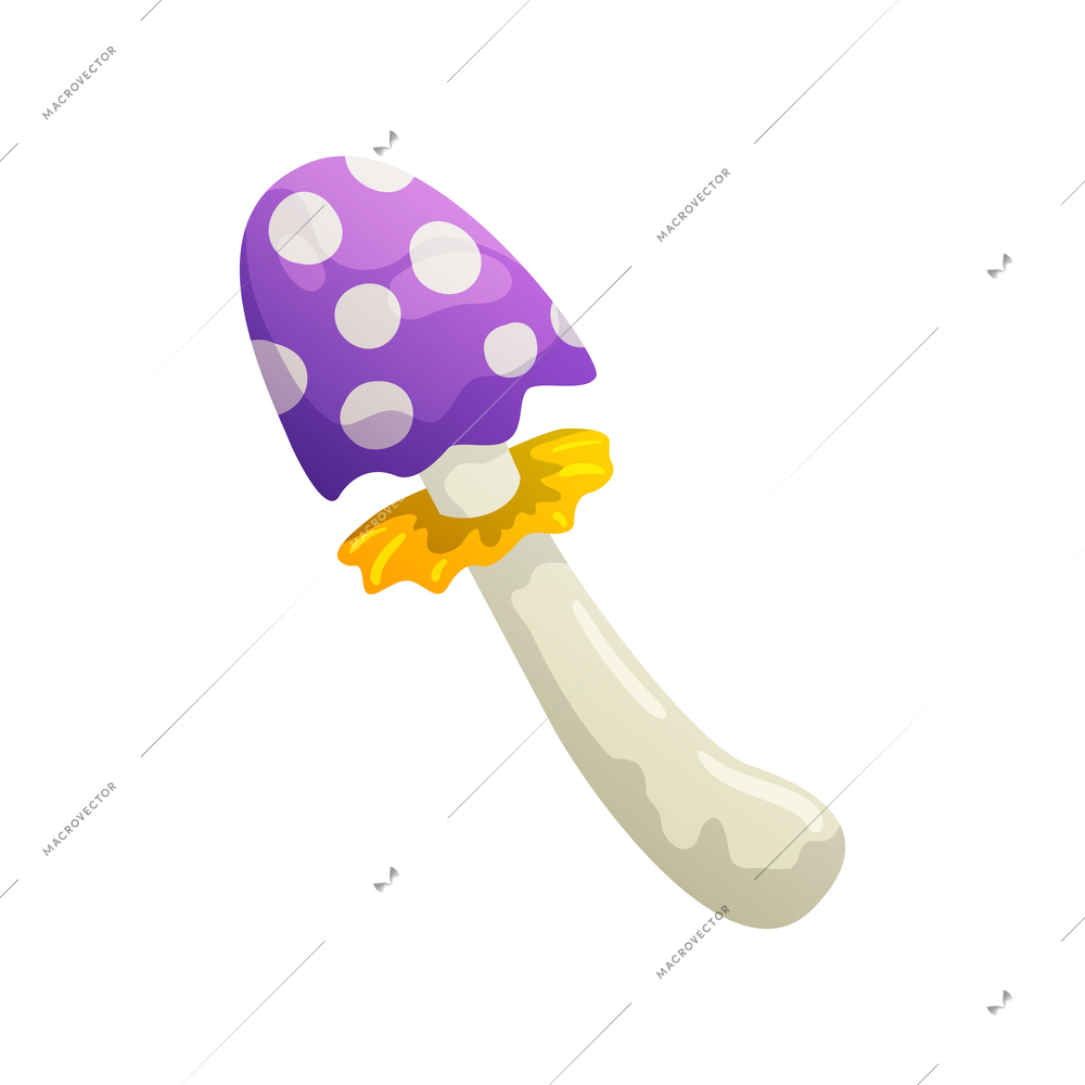 Halloween poisonous mushroom scary colorful vector illustration