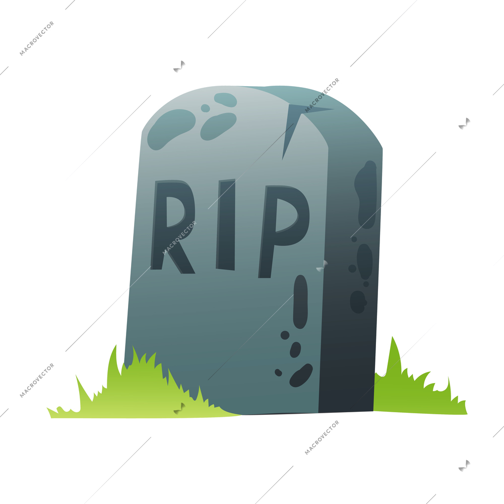 Halloween tomb and gravestone scary vector illustration