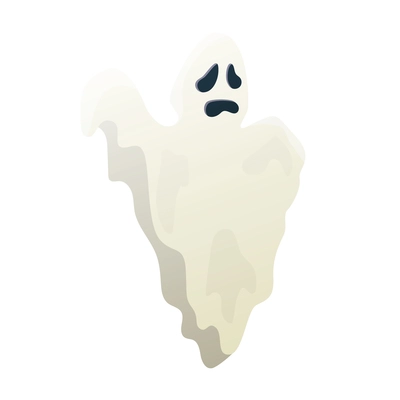 Halloween spook ghost with horror symbols vector illustration