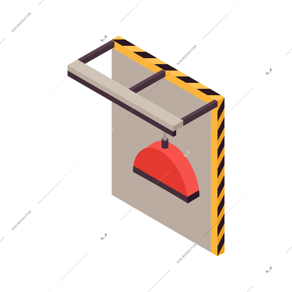 Isometric wooden furniture production process composition with saw machine vector illustration