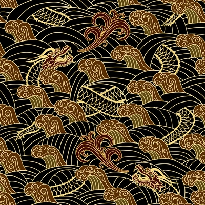 Oriental asian traditional seamless pattern vector illustration