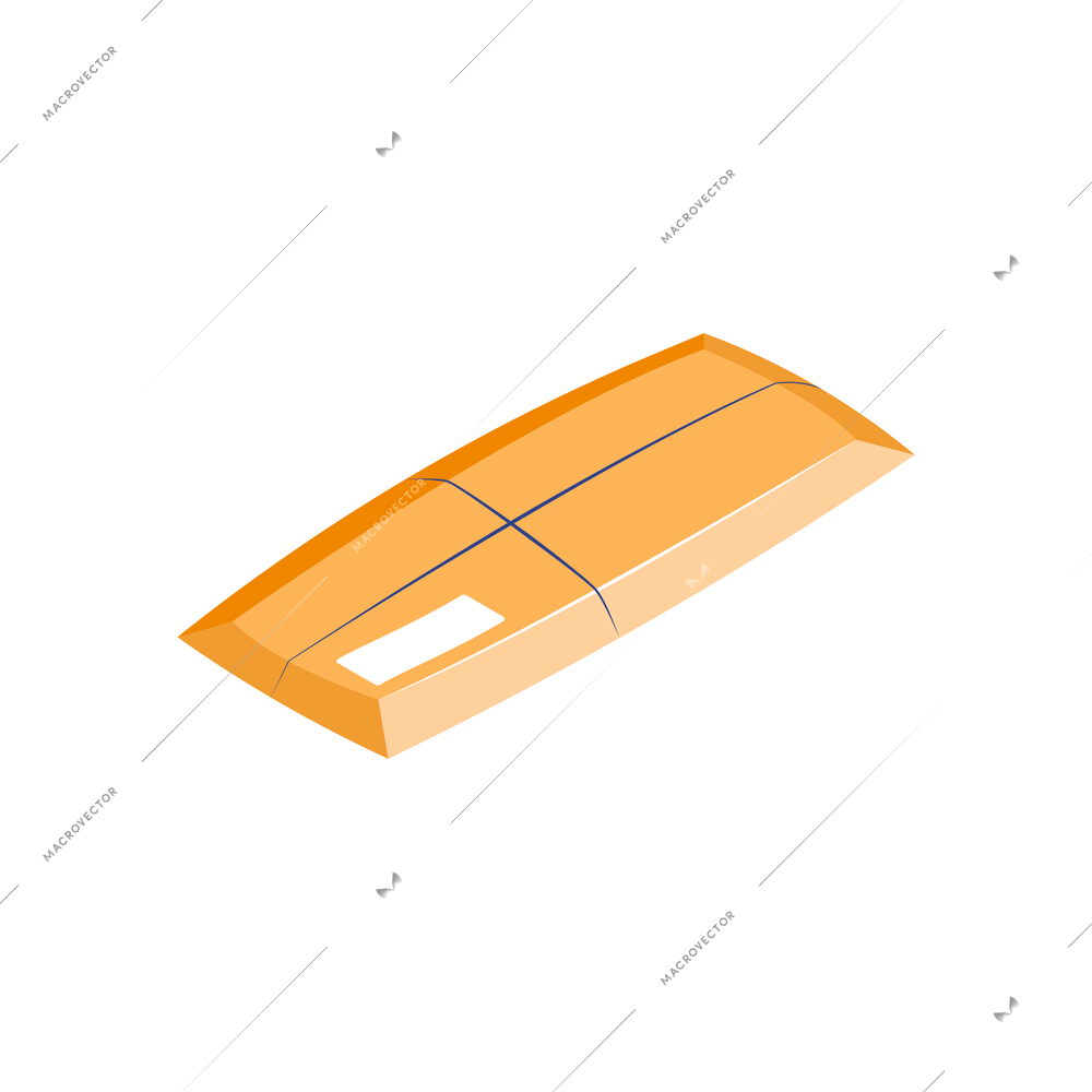 Isometric post composition with isolated image of small parcel vector illustration