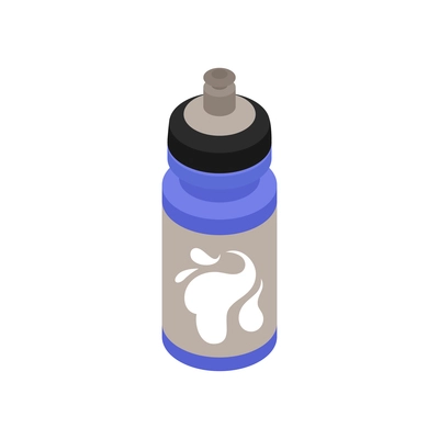 Isometric water flask for cyclists on white background 3d vector illustration