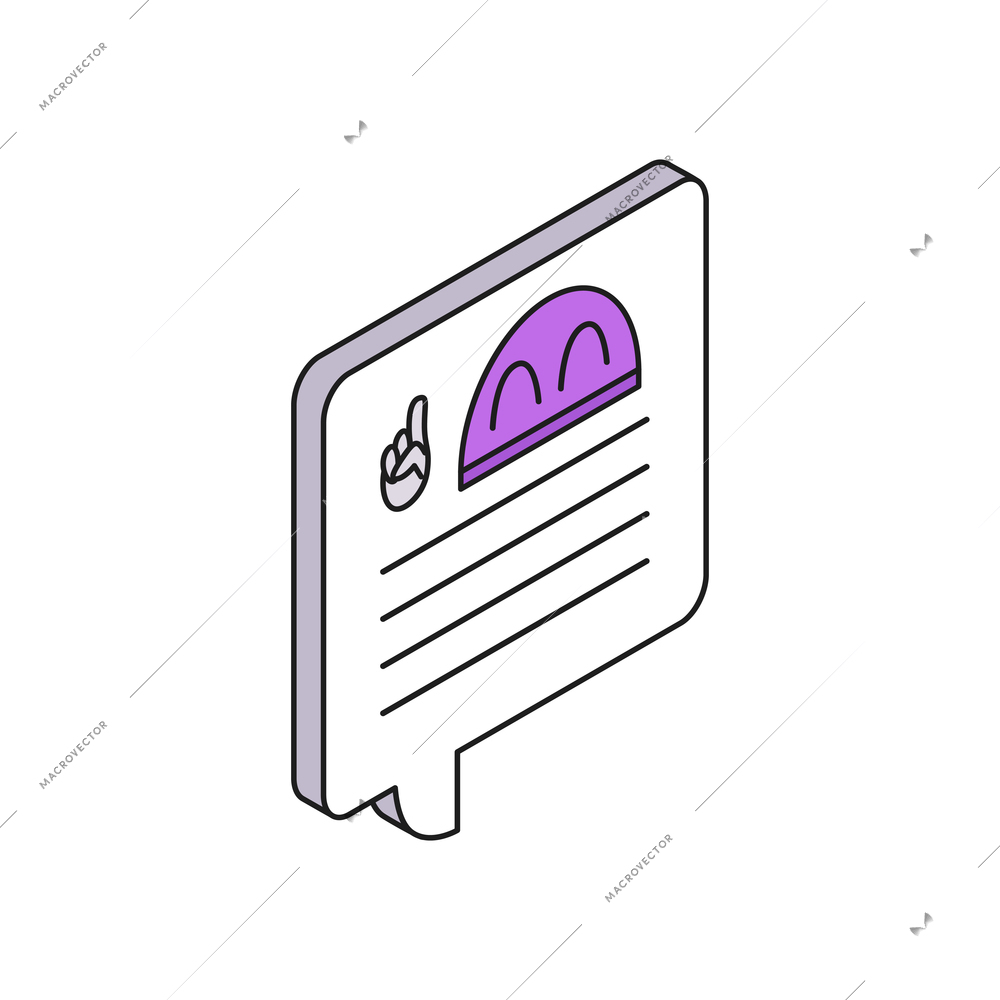 Isometric chatbot app color icon on white background 3d vector illustration
