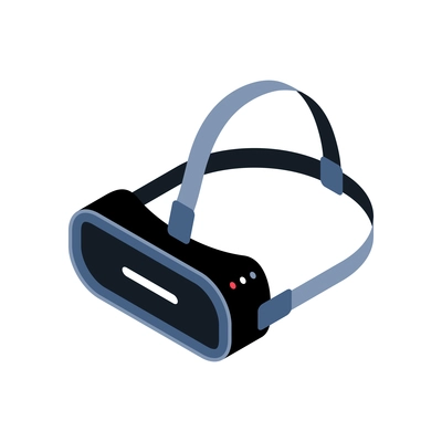 3d modern augmented reality headset on white background isometric vector illustration