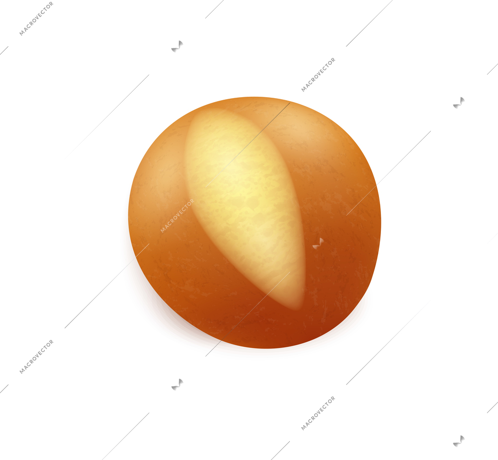 Baked pastry realistic icon vector illustration