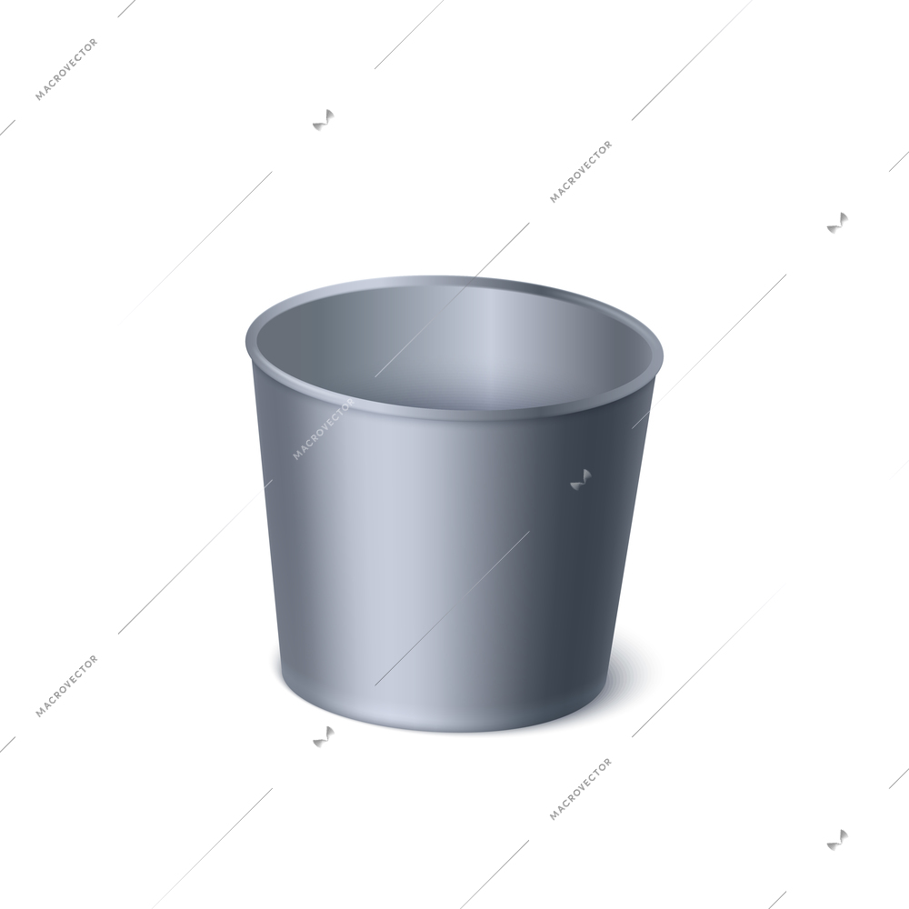 Empty baking dish for pastry realistic vector illustration