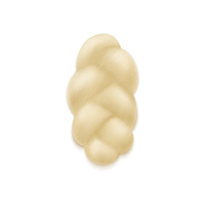 Uncooked plaited bread on white background realistic vector illustration