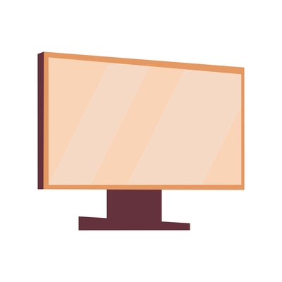 Flat design switched off computer monitor on white background vector illustration