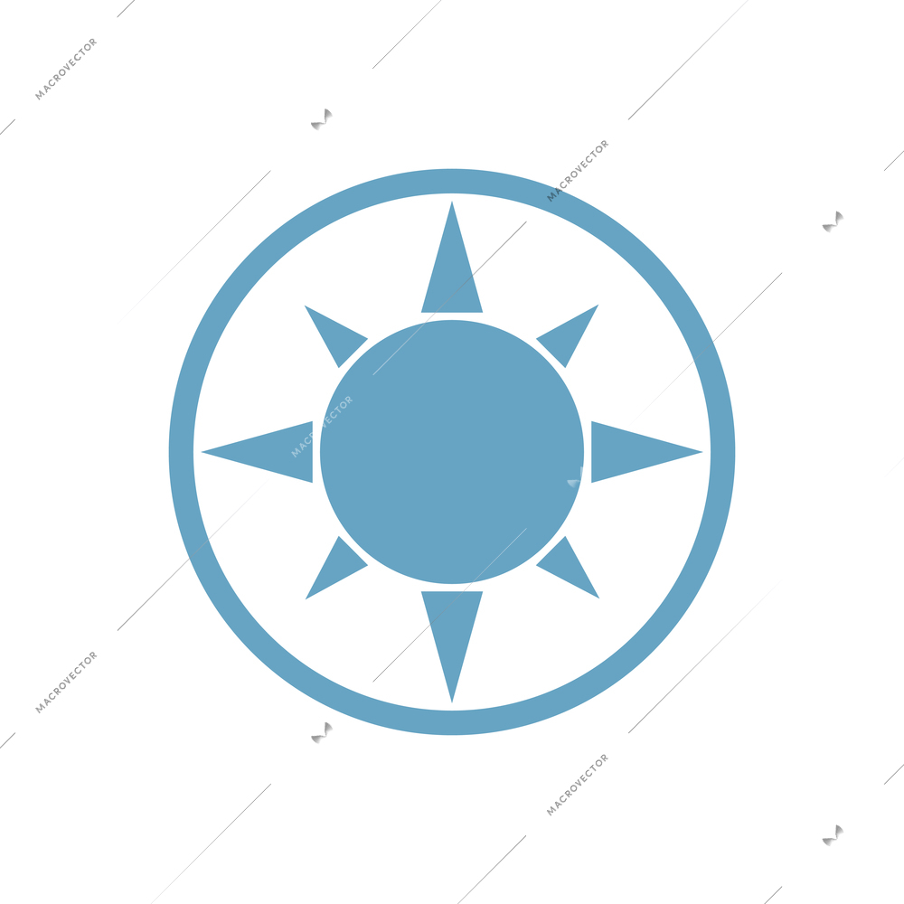 Flat design sun rays proof emblem on white background vector illustration