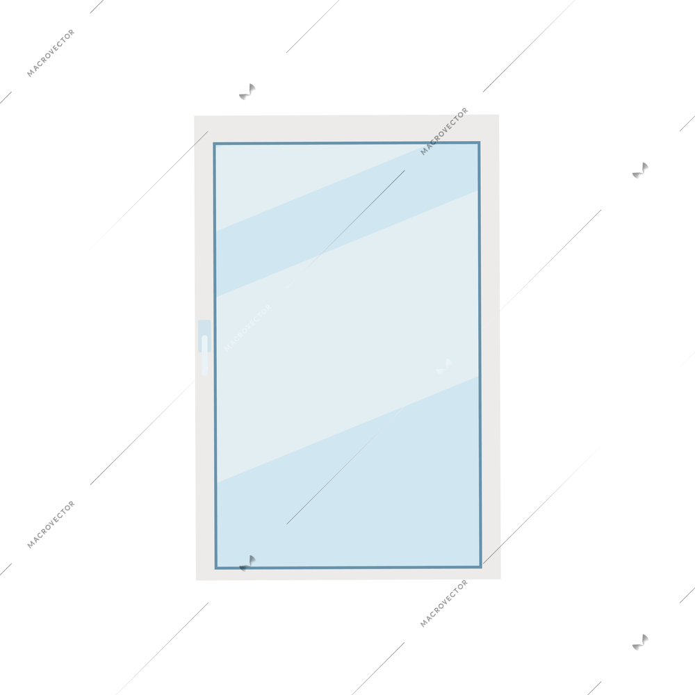 Flat design plastic window on white background vector illustration