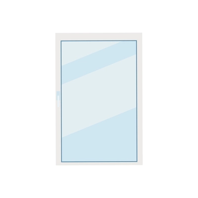 Flat design plastic window on white background vector illustration