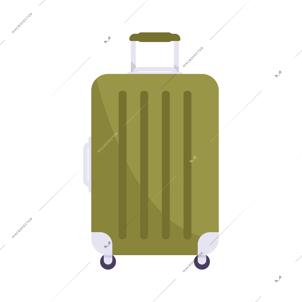 Flat icon with luggage bag on white background vector illustration