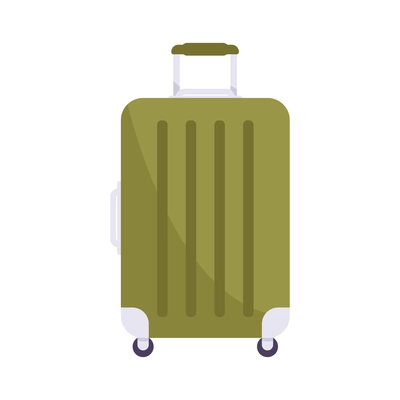 Flat icon with luggage bag on white background vector illustration