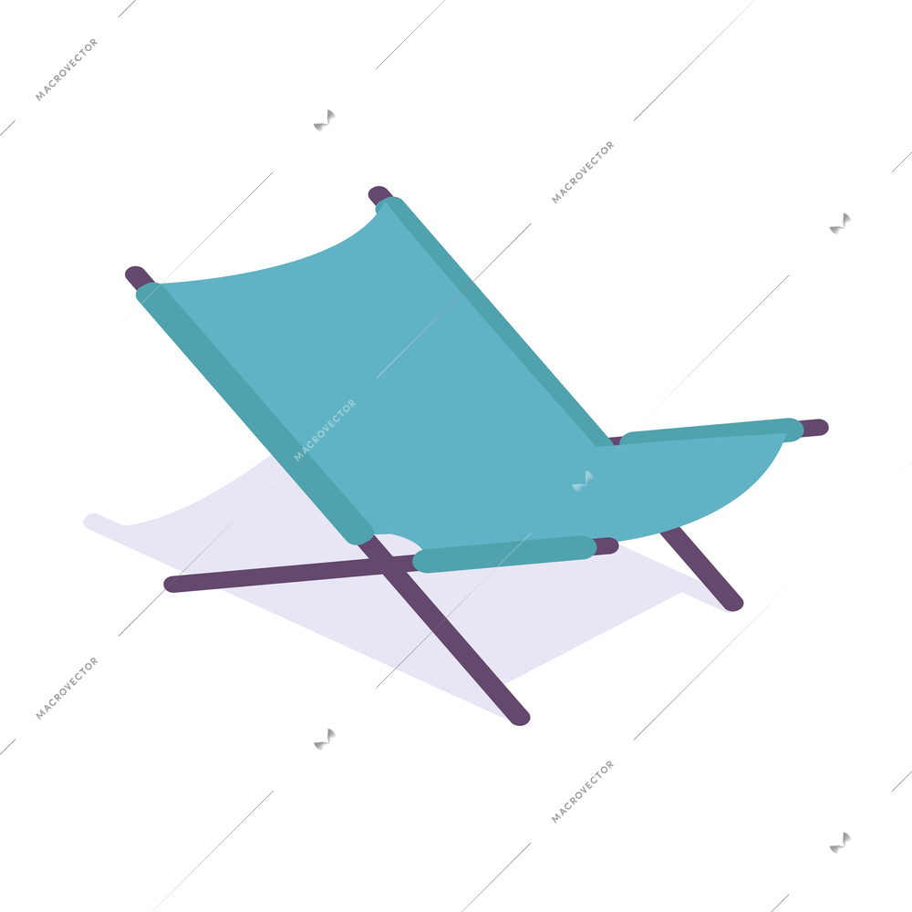 Flat design icon with blue lounge vector illustration