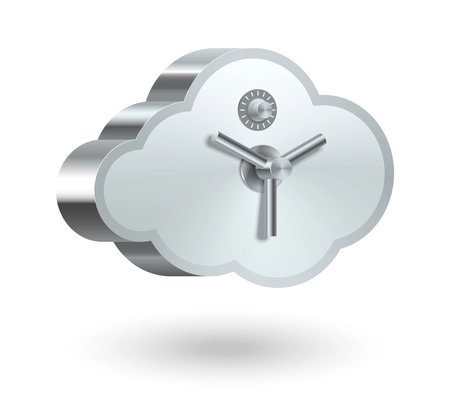 Cloud technology security isolated icon vector illustration