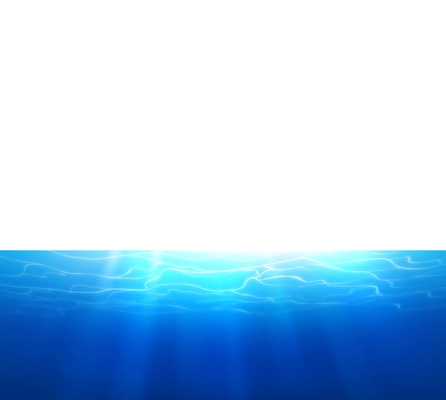 Realistic background with ripple effect on blue water vector illustration