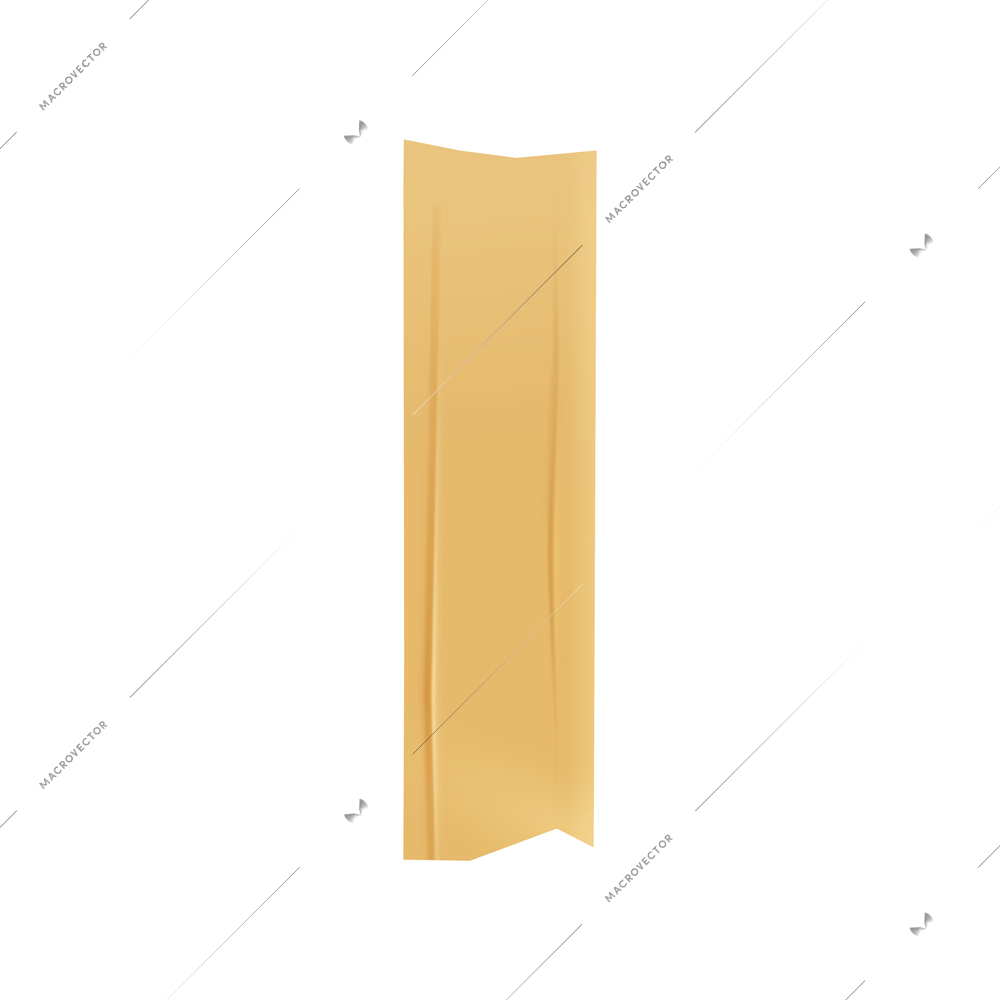 Sticky adhesive tape realistic with tape of golden colors vector illustration