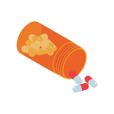 Pharmaceutical pills with medical equipment and production vector illustration