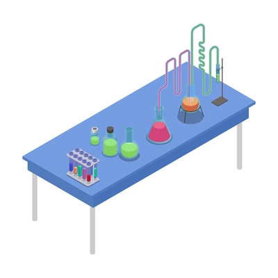 Pharmaceutical production with medical laboratory equipment vector illustration