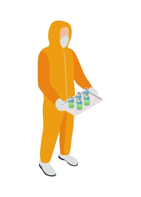 Pharmaceutical production with scientist characters with medical equipment vector illustration