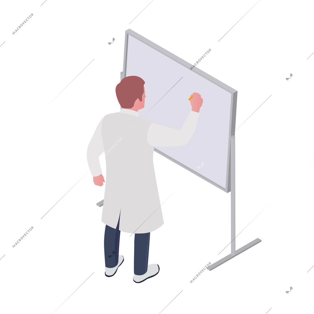 Pharmaceutical production with scientist character vector illustration