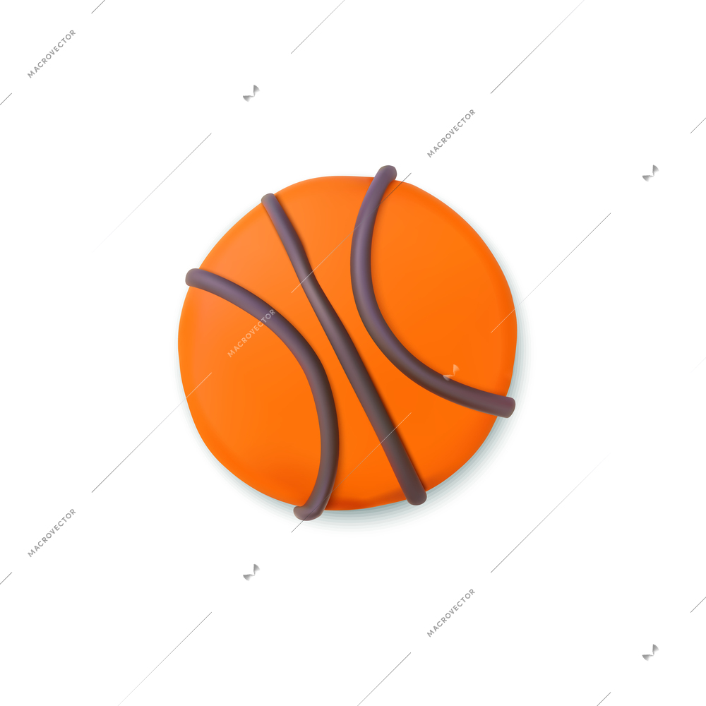 Plasticine school ball with physical education symbols vector illustration