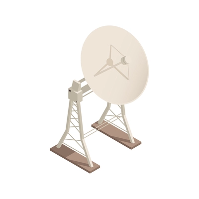 Isometric astronomy equipment with research symbols 3d vector illustration