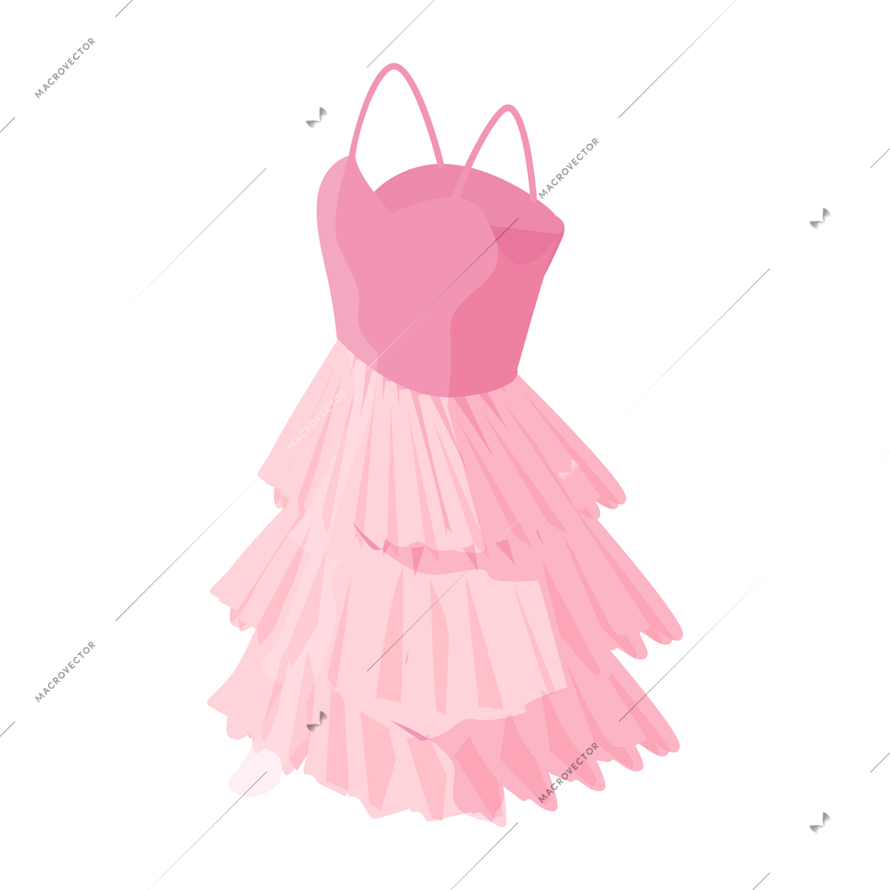 Isometric online shopping fashion clothes with dress vector illustration