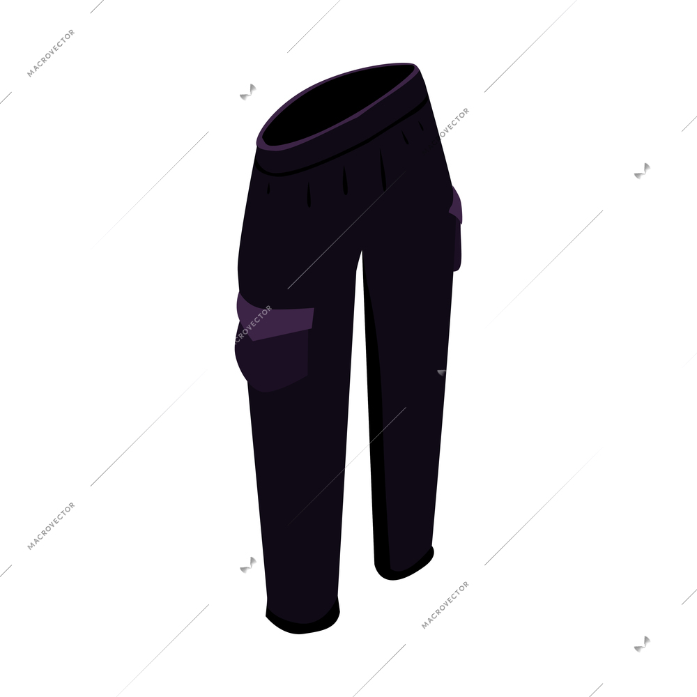 Isometric online shopping fashion clothes with female trousers vector illustration