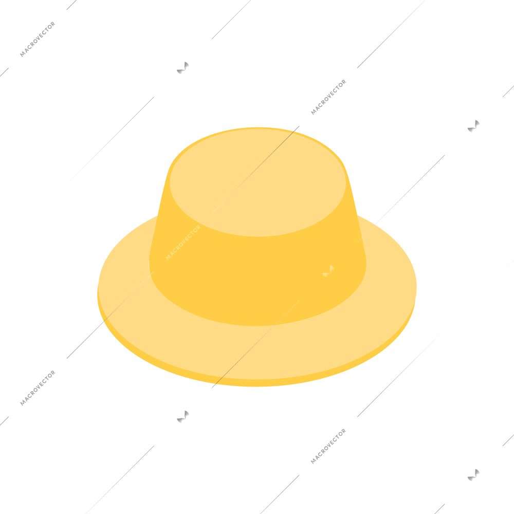 Isometric online shopping with fashion hat accessories vector illustration