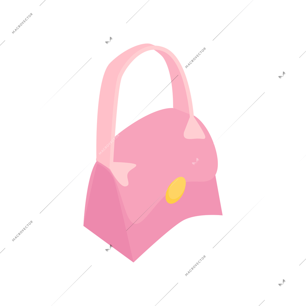 Isometric online shopping with fashion bag vector illustration
